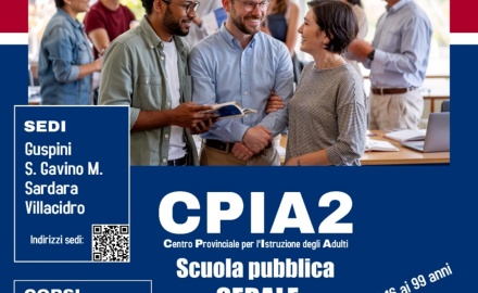 Visualizza la notizia: Sono aperte le iscrizioni del CPIA2 Serramanna per l'anno scolastico 2026/2027 Visualizza la notizia: Sono aperte le iscrizioni del CPIA2 Serramanna per l'anno scolastico 2026/2027