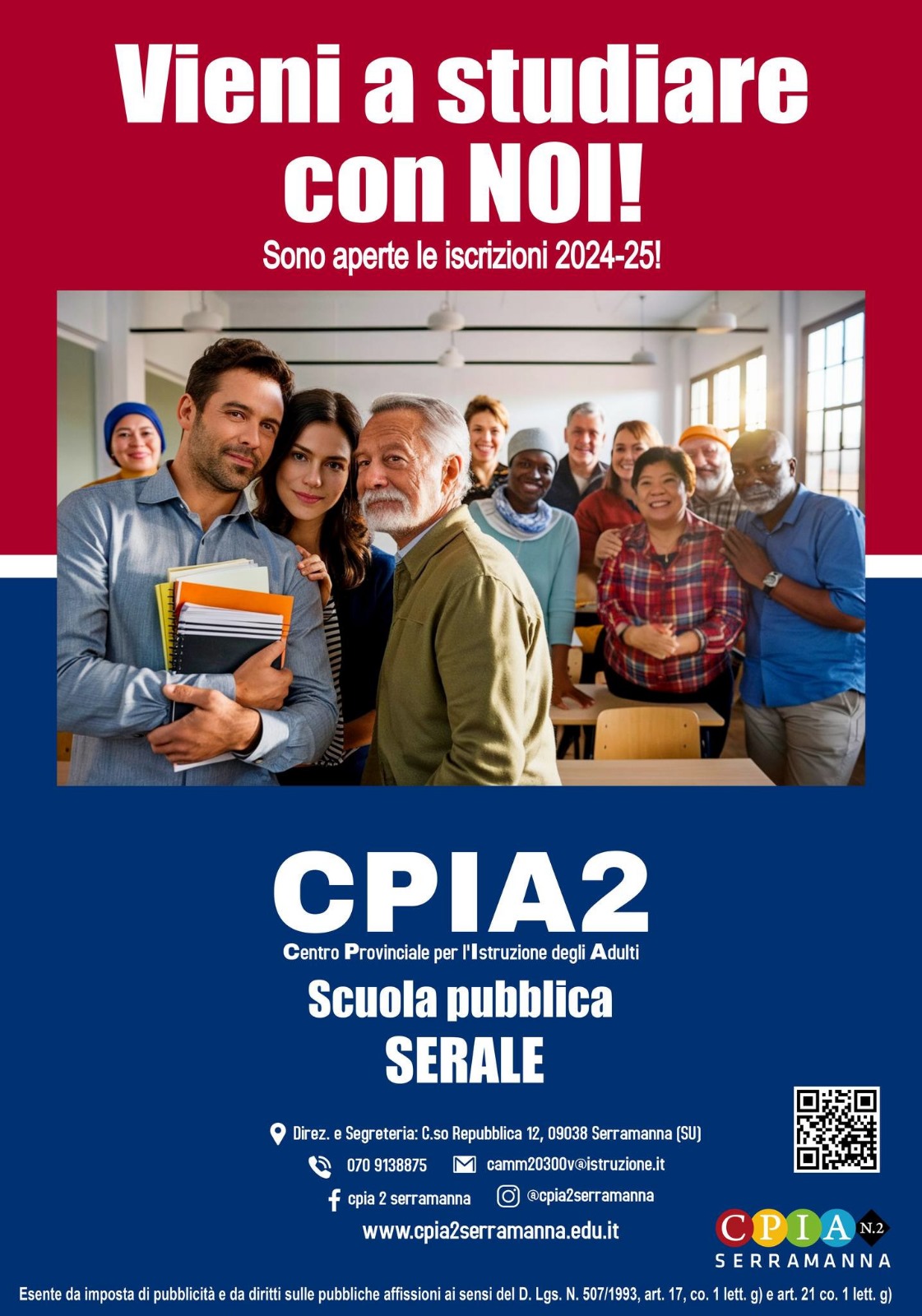 Visualizza la notizia: Sono aperte le iscrizioni del CPIA2 Serramanna per l'anno scolastico 2024/2025